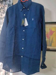 NEW Ralph Lauren Blue linen Shirt
