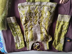 Mehendi Peplum Style Sharara / flapper