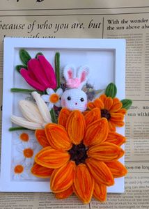 Cute Bunny and Flower Display