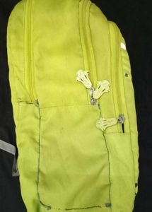 Stylish Green Backpack with Geometric Design