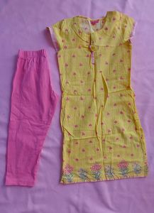 Biba Kurta With Legging- Girls 5 To 7