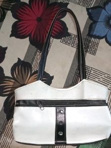 2 HandBags( White And Orange)