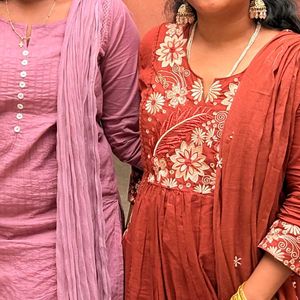 Cotton kurti with dupatta
