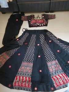 Black Embroidered Lehenga Choli Set