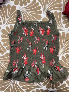 Chic Floral Smocked Camisole Top