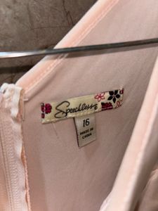 Imported Elegant Pink Sheer Neckline Dress