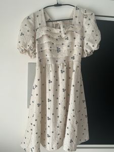 Cute Floral Print Mini Dress