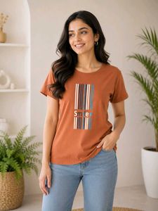 Trendy Graphic Print Cotton T-Shirt