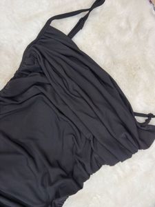 Chic Black Halter Bikini Top