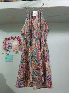 Boho Paisley Print Halter Dress