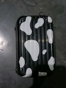 Cow Print Mini Luggage Pouch