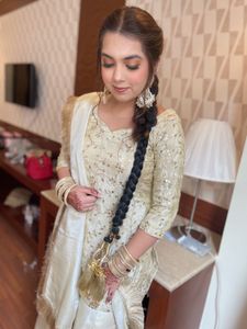 Golden Heavy Sharara Suit