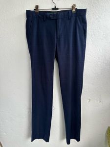 Men's Blue Checkered Dress Pants