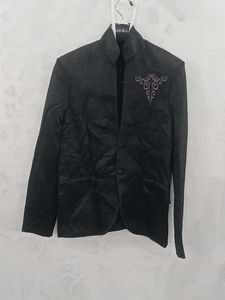 Purple Embellished Blazer