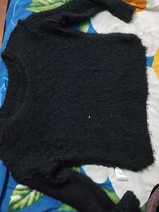 Furry Black Sweater
