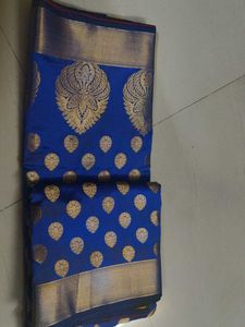 Royal Blue Banarasi Silk Saree