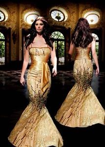 Stunning Embellished Gold Evening Gown