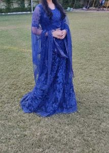 Royal Blue Embroidered Lehenga Choli