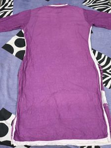 Beautiful Embroidered Purple Kurta