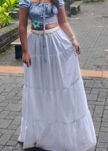 Floral Puff Sleeve Crop Top