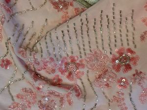 Sparkling Pink Embroidered tube top