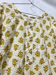 Beautiful Yellow Floral Print Kurta