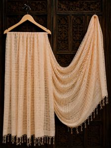 Light Peach Striped Dupatta