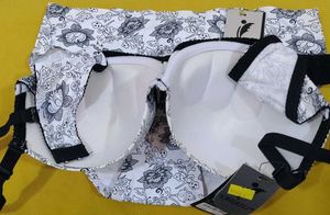 313 -- uplift soft floral print bra panty set
