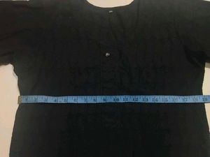 Classic Black Kurta chikankari