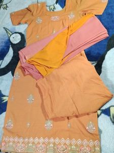 Panjabi Kurta Suit Set With Dupatta