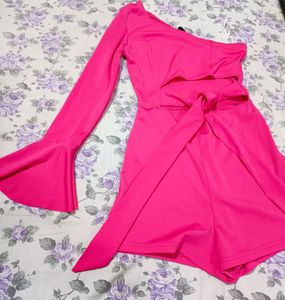 Shein One Shoulder Waist Cutout Romper