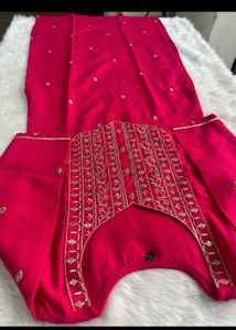 Elegant Pink Embroidered Kurta Set with Dupatta
