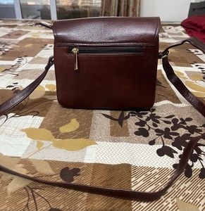 Leather sling bag