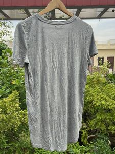 Grey T-Shirt with Floral Print
