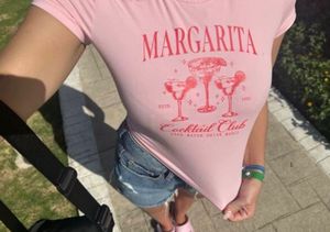 Pink Margarita Cocktail Club Cropped Tee