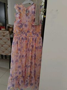 Pink Pleated Jumpsuit with Matching Bag
