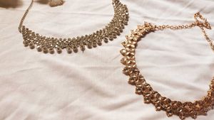 Elegant Kundan &amp; Diamond Choker Necklace Set