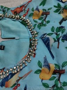 Stunning Bird Print Maxi Dress