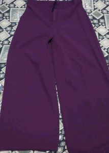 Purple Wide Leg Trousers