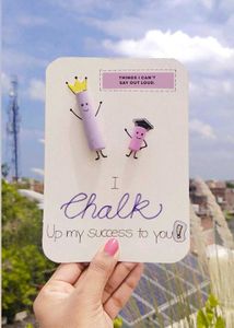 Handmade 'I Chalk' Teacher's Day Card