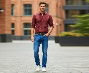 Striped Maroon Shirt