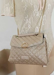 Accessorize Sparkly Gold Quilted Shoulder Bag