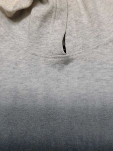 Short Sleeve Ombre Hoodie Top