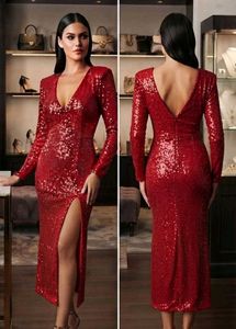 Stunning Red Sequin Maxi Dress