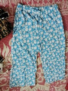 124.Blue Floral Print Kurta set