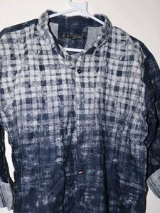Men's Denim Look Ombre Shirt