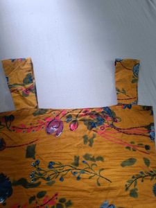 Floral Print Square Neck short kurta