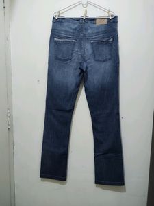 Li Mid Rise Straight Fit Blue Denim Pant