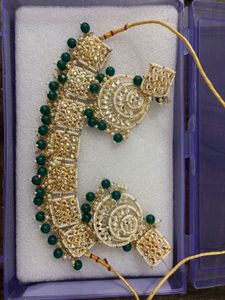 Exquisite Kundan Chandbali Earrings