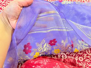 Beautiful Lavender Dhakai Jamdani Saree
